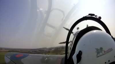 92 years old WWII veteran flies Spitfire again.