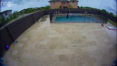Video shows car slam through someone's yard