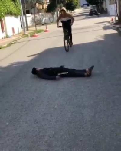 Bike stunt fail