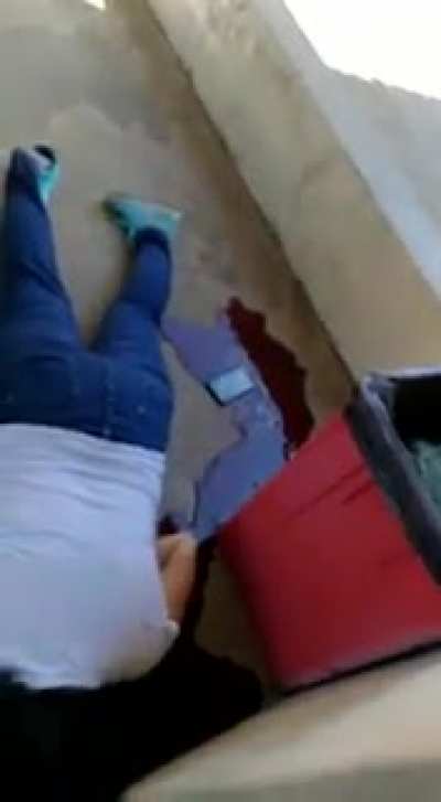 Image of the corpse of a student killed during the Suzano Massacre, perpetrated on March 13, 2019, which left 10 dead, including the perpetrators. | WARNING GRAPHIC.