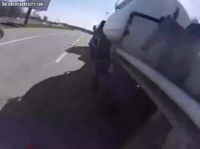 Riding bicycles on the highway