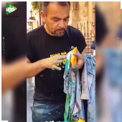 This guys amazing finger painting skills