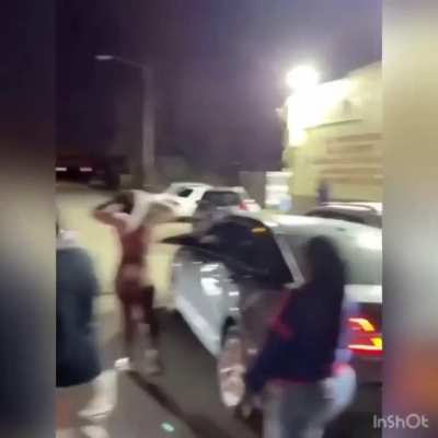 Girl gets whooped to the point she prefers to be butt naked