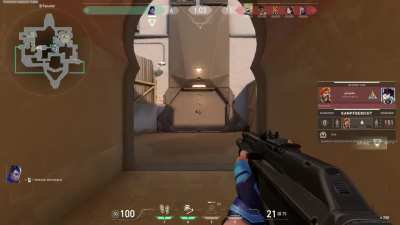 friend trying to clutch in valorant