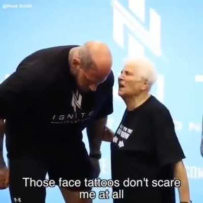 Grandma's not scared at all!