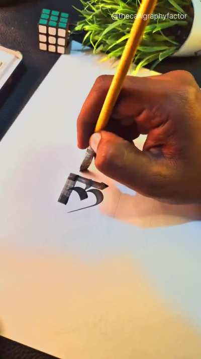 Devanagri Script Calligraphy using Brush. How's it?
