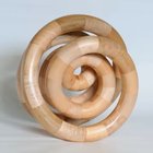 Process of abstract wooden sculpture
