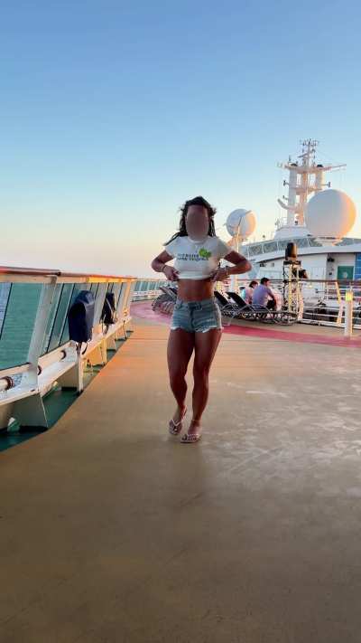 Showing off on a cruise