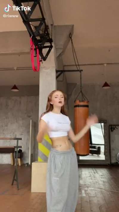 Poking out