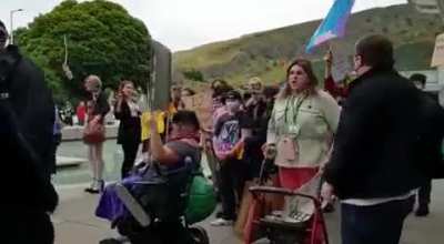 Counterprotestor at 