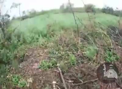 Evacuation and first aid provision for an Ukrainian soldier with a deep leg wound near the village of Kurdyumivka, Donetsk region