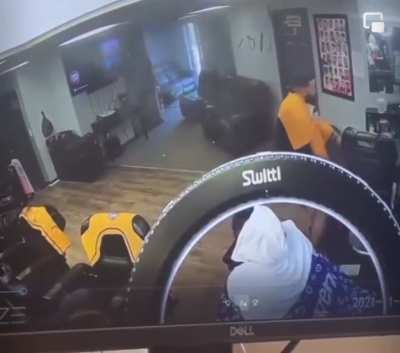 Shooting in barber shop😮<wbr>‍💨😳