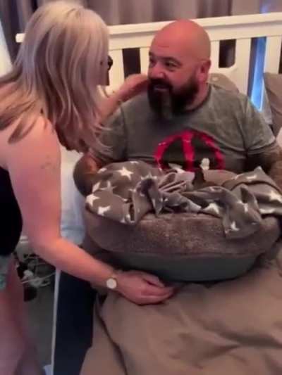 Her dad getting a dog