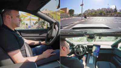 Negotiating an Unprotected Left Turn - Polestar 4 Featuring Mobileye SuperVision™
