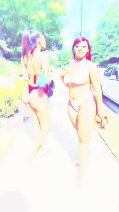 Red or white bikini