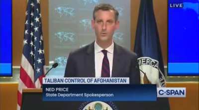 The US State Department calls on the Taliban to form an “inclusive and representative government.”