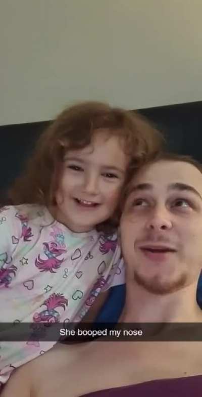 My niece booped my nose, more of a yelp but here it is 😂😂