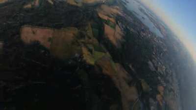 POV of tail of the rope going through the Grigri with no knot (skydive)