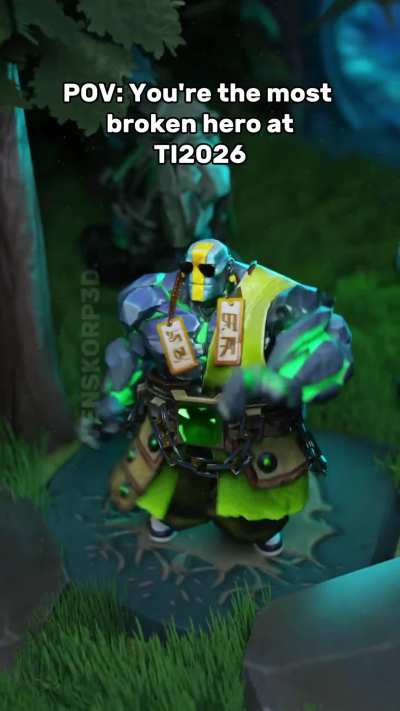 Earthspirit the most broken hero at TI26. Blender 3D video. OC by me