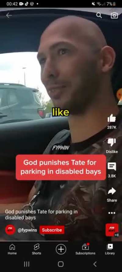 Andrew Tate Karma for mocking the Disabled