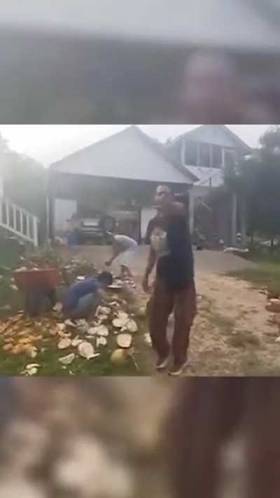 Karen films someone on their property 