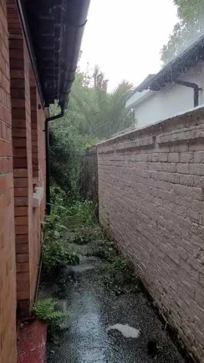 Hail in Brighton & Hove, UK