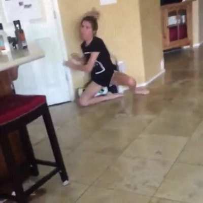 WCGW sitting on a hoverboard