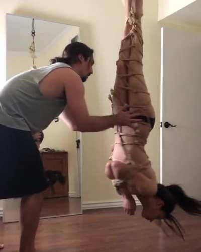 Dani spins, inverted in my rope [f][oc]