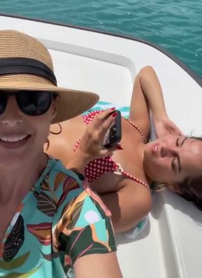 Bikini on a boat