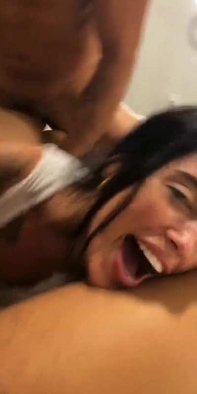 Her face says it all!
