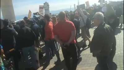 Covid skeptics and anti-vaxxers protest in Cape Town, South Africa earlier today(7/24)