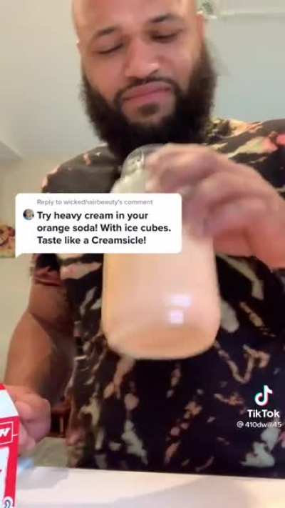 This is part of a series he does where he tries “weird” food/drink combinations