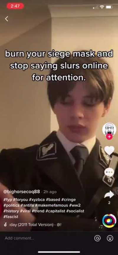 Teenage TikTok nazi