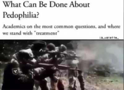 What can be done about Pedophilia?