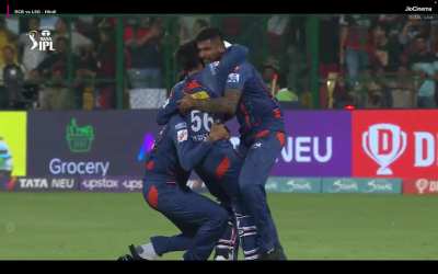 Count how many Ben Stokes from LSG dugout?