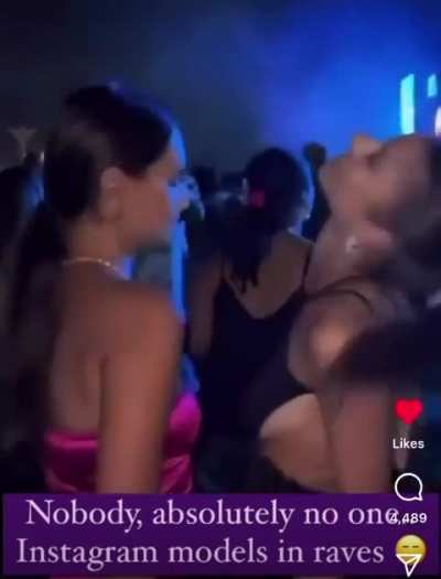 Instagram models at a rave