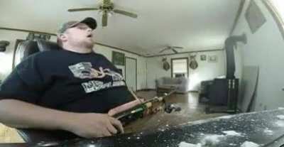 Somebody help this man with his trigger discipline