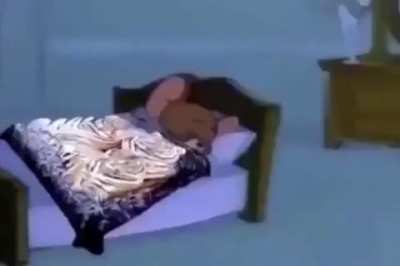 Here's a video of jerry sleeping