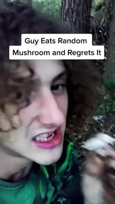 Man eats mystery mushroom