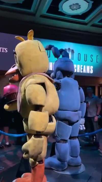 Five Nights At Freddy's Movie Animatronics On Display At Blumhouse's Behind The Screams Exhibit At Universal Studios.