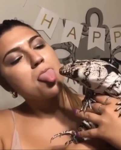 A kiss for the lady