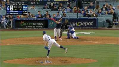 [Highlight] TBS zooms in on every dejected Dodger after Eddie Rosario blows the game open for a 9-2 Braves lead in the top of the 9th inning