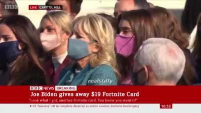 Joe biden gives away $19 fortnite card