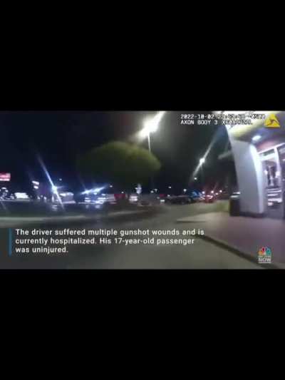 Cop sneaks up on car and shoots at driver eating McDonalds
