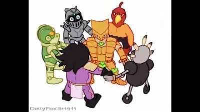 Everybody gangsta until Star Platinum goes lalalala in time stop
