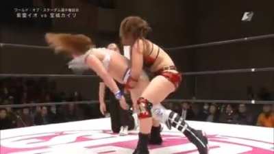 Io Shirai takes Kairi Sane to Suplex City