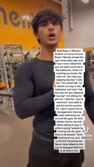 Weirdo “Bodybuilder” Harassing Me in Windsor, ON