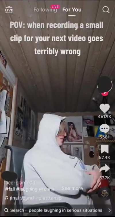 How many times do you think he recorded this before saying, 