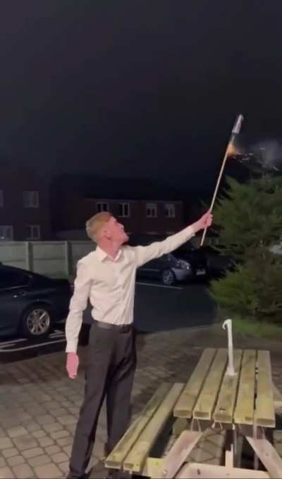 Holding a firework