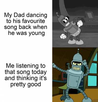 I believe the song is 'Bender is great